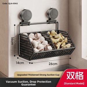 SHENYUAN | Multi-Function Wall-Mounted Kitchen Storage Box with Suction Cup