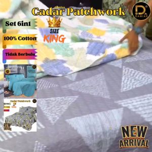 Top Seller Luxury Gift Cadar Hamparan Floral Patchwork Bedsheet Bedding Set 6 IN 1 Queen And King Size