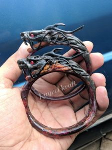 Gelang akar bahar merah Ukir Naga