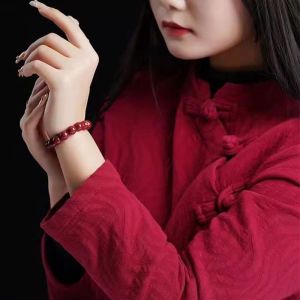 已开光 招财本命年朱砂质感手链女款转运珠生肖守护神属兔男女款手链护身礼物Fortuna Cinnabar Bracelet Buddha Bead Bracelet Gift Zodiac Life Buddha Guardian Guardian Bracelet