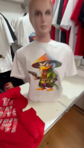 Kaos Pria Model Terkini Trending Motif 3D Bahan katun 24s Bebek Topi H0589