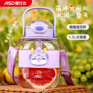 Cốc Nước Không Gian Dung Tích Lớn Dễ Thương Có Ống Hút Cốc Nước Đi Bộ Đường Trường Cốc Nước Lạnh Cốc Nước Mùa Hè Cốc Nhựa Cấp Thực Phẩm