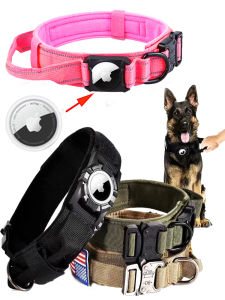 Anti-Escape Dog Collar with AirTag Locator for Medium to Large Breeds Golden Retriever Malinois Dog Fighting Leash Pet Supplies