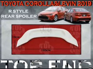 TOYOTA COROLLA&LEVIN 2019 R STYLE REAR SPOILER MATERIAL ABS TRUNK SPOILER TOP SPOILER GRASS SPOILER CAR BODYKIT