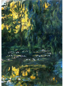 BILIBILI | Oil Painting By Numbers Kits Vintage Claude Monet Waterlily Pond Nature Landscape Wall Art For Living Room Home Decor Frameless