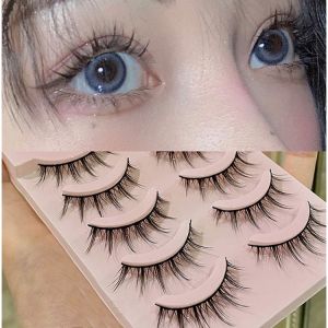 5 Pairs Multipack 6D Mink False Eyelashes Natural Makeup Lash Extension Long Cross Fake Eye Lashes