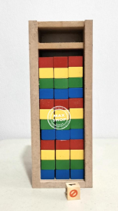 Mainan Anak Keluarga Susun Balok Kayu Menara Rubuh Tumblin Tower Block
