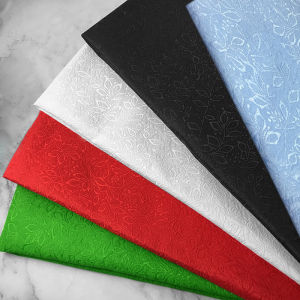 Vải Thêu Cotton Polyester Màu Đen Phong Cách Hàn Quốc Thủ Công DIY Thời Trang Quần Áo Mùa Xuân Thu Vải Thêu Hoa Họa Tiết