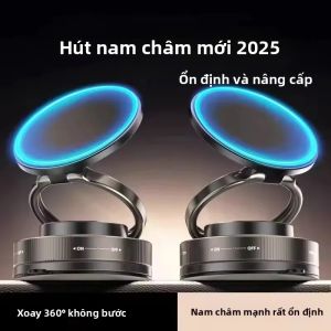 Giá Đỡ Điện Thoại Ô Tô Đa Năng Xoay 360 Độ ° Giá Đỡ Từ Tính Xoay Hút Chân Không Cơ Học Màu Đen Giá Đỡ Hấp Phụ Từ Tính Dùng Cho Thiết Bị Dẫn Đường