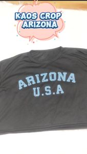 BeeUniq Kaos Crop Wanita Oversize Arizona USA