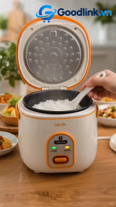 Nồi Cơm Điện Đa Năng GROPA 0.8L _ Chống Dính Siêu Bền kiểu dáng sang trọng. Tặng Giá Hấp (BH 12 tháng)