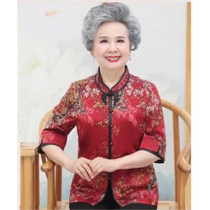 0108 Wealthy Cheongsam Blouse CNY Imlek Sincia Happy Chinese New Year Baju Nenek Oma Ibu Lansia