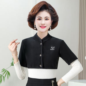 Áo Khoác Lót Len Cotton Ấm Áp Tay Giữa Rộng Rãi Đa Năng Bảo Vệ Lưng Vai Bảo Vệ Eo Áo Vest Nhỏ Bên Trong