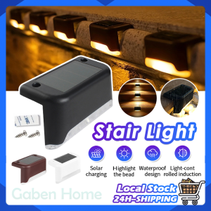 Solar LED Deck Stair Lights Outdoor Waterproof Step Garden Yard Decoration Fence Step Night Light Balcony Security Lamps