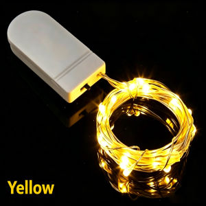Đèn Dây Tiên Chống Nước IP65 Dây Đồng Sử Dụng Pin CR2032 Ánh Sáng LED Trắng Ấm Vàng 1M 2M 3M 5M Nhiều Màu Sắc Trang Trí Lễ Hội
