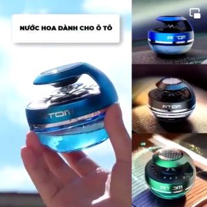 Nước Hoa Ô Tô ATOM Cao Cấp nước hoa ô tô chạy bằng năng lượng mặt trời xoay quạt tỏa hương thơm