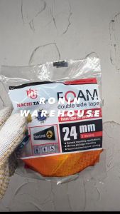 NACHI Isolasi Double Tape Foam 24mm x 5 m Ijo Hijau Lakban Bolak Balik