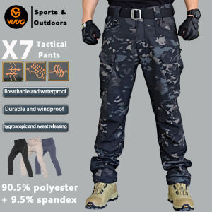 【2-3 days arrive!!!】VUUG IX7 Stretchable Tactical Pants Outdoor Waterproof Cargo Pants Loose Wear-resistant Multi Pocket Camouflage  Military Pants(S-3XL)