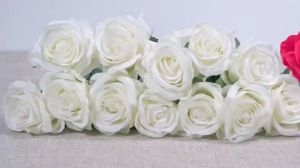 【Fast Delivery】1PCS Rose Red Color High-Grade Artificial Flower Fake Flower for Home Party Rose Artificial Flower Wedding Party Decoration Valentines Day Mothers Day Gift Artificial Rose