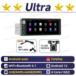 Wireless Carplay Autoradio 6.86" 1 Din Radio Android Car Multimedia for VW Volkswagen UP 2011-2017 Head Unit GPS Navigation Wifi