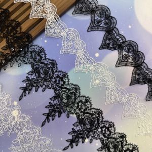 Delicate Soft Lace Embroidery Water Soluble Hemming Fabric for DIY Clothing Accessories Skirt Hem Cute Trim Material