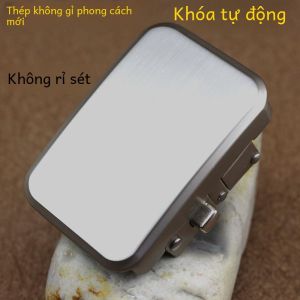 Mặt Nút Thắt Tự Động Bằng Da Bò Nhiều Lớp Bằng Thép Không Gỉ 304 Dây Thắt Lưng Đơn Giản Dây Thắt Lưng Kinh Doanh