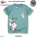 KFS 205 Atasana Baju Anak Perempuan Kaos Sweet Bunny Lucu Dusty Pink. 