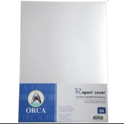 พลาสติกใส แผ่นใส แผ่นพลาสติกใส พลาสติกใสทำปก ปกพลาสติกใส ขนาด A4 ORCA แพ็ค 100 แผ่น