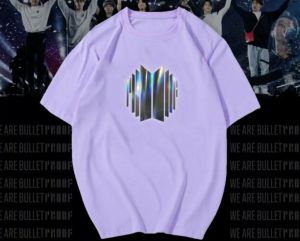 KAOS BTS PROOF HOLOGRAM LOGO TSHIRT BAJU KEREN BANGTAN STYLE ARMY ATASAN BT21 VIRAL GROSIR MURAH READY KPOP FASHION