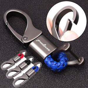 For Bajaj Pulsar 200 NS/200 RS/200 AS 200RS 200NS 180 150 N250 Hand Woven Leather Detachable Metal Motorcycle keychain