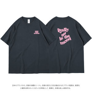 Japanese Style Heavyweight Pure Cotton Letter Print Short Sleeve T-Shirt Womens New 2025 INS Trendy Loose White Top Summer