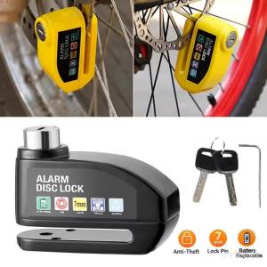 Motorcycle Alarm Lock Wheel Disc Brake Motorbike Scooter Bicycle Waterproof 110dB Loud Anti-theft Aluminum Alloy Security Brakel