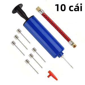 Bộ Bơm Bóng Cầm Tay Mini Di Động Có Ống Mềm Và 7 Kim Bơm Cho Bóng Đá Bóng Rổ Bóng Chuyền - Chất Liệu Nhựa