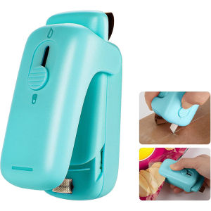 Mini Bag Sealer Handheld Heat Vacuum Sealer 2 in 1 Sealer and Cutter with Lanyard Portable Chip Bag Sealer Resealer Machine