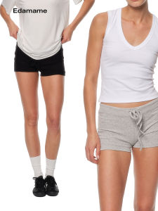 EMM Drawstring Casual Mini Shorts Sporty Chic Minishort Low Waist Cotton Polyester Blend Summer Thin Fabric Commute Style