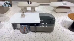 Vedourstyle Modern Classic Coffee Table Sintered Stone 360 rotate Marble coffee table Tempered Glass/Meja kopi Mewah/岩板咖啡桌