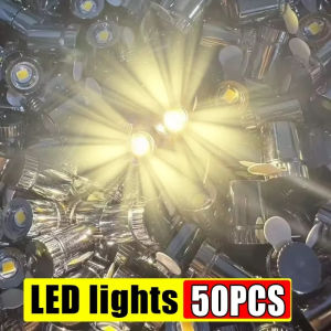 50PCS Mini LED Light Small Light Bulb for Lantern Wick Base Battery Powered Colorful Lights DIY Holiday Luminous Innner Lamp