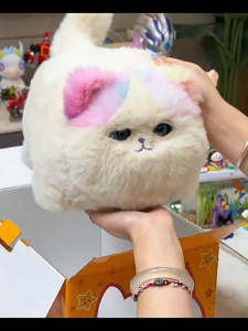 แมวจำลอง กอดเหมียว ตุ๊กตาไฟฟ้าของเล่นแมวและสุนัขสุดน่ารัก สมจริงสุดๆ กระพริบตาได้และพูดคุยได้ ของขวัญสำหรับเด็กผู้หญิง