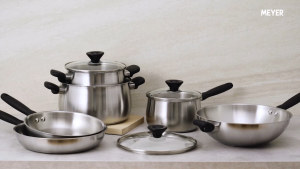 MEYER LUNA SS เครื่องครัวสเตนเลส สตีลซึ้งนึ่ง 24 cm. มีซึ้งขายแยก ใช้ได้กับทุกเตา