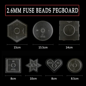 7 Types 5mm Practical PE Clear Square Melting Bead Large Pegboards Board Circle Puzzles Beads Template For Fuse Bead