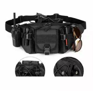 Tas Waistbag Army Colosals (HARGA GROSIR) - Loreng Camuflage dengan 6 Saku, Model Pinggang dan Slempang - Aksesoris Talikur Karet String, Lapisan Dalam Pakai Laken 75 gr - Panjang Tali 120 cm (EXPORT)