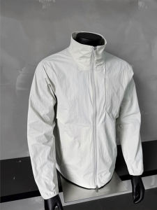 Quick Dry Summer Lightweight Outdoor Mens Sun Protection Jacket Ice Sensation Stand Collar American Sports Short Coat