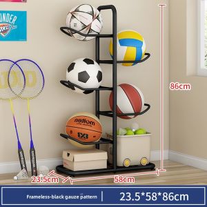 CHUSHE | Home Use Easy Basketball Volleyball Soccer Badminton Storage Rack