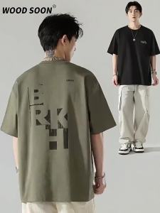 Wood soon | Trendy Letter Print Short Sleeve T-Shirt