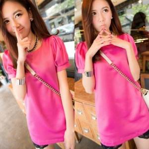 CFBOUTIQUE Korea Summer Casual Puff Sleeve Top