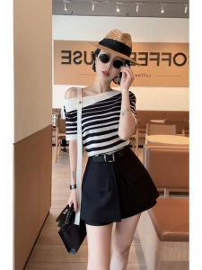 YUEZHONGWEI | Slimming Off-Shoulder T-Shirt Summer