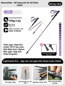 NatureHike | Gậy leo núi NatureHike gấp gọn bốn đoạn bằng nhôm siêu nhẹ