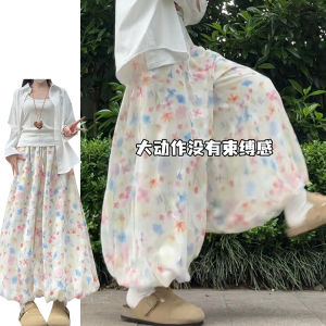 Váy Midi Họa Tiết Hoa Nhiều Màu Sắc Phong Cách Hàn Quốc Cho Nữ Mùa Hè 2025 Váy Dài Phong Cách Ngọt Ngào Dễ Thương