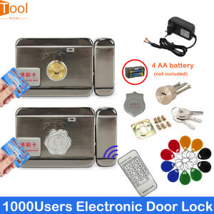 1000Users Electronic Door Lock with Remote Unlock with Smart RFID Card Home Security System Kit Access Control System Access Control 1000 User Controlled Access Systems - Lazada