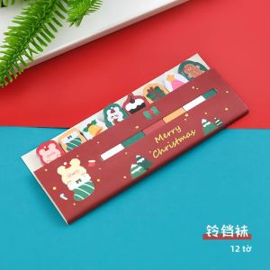 Bộ Nhãn Dán Hình Hoạt Hình Dễ Thương Giáng Sinh Dạng Sổ Ghi Chú Dính Chất Lượng Cao Dành Cho Học Sinh Văn Phòng Phẩm